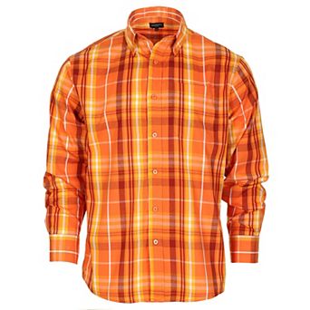 Gioberti Men's Long Sleeve Plaid Shirt