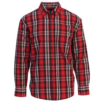 Gioberti Men's Long Sleeve Plaid Shirt