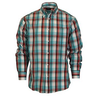Gioberti Men's Long Sleeve Plaid Shirt