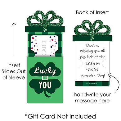 Big Dot Of Happiness St. Patrick's Day Money Gift Card Sleeves Nifty Gifty Card Holders 8 Ct
