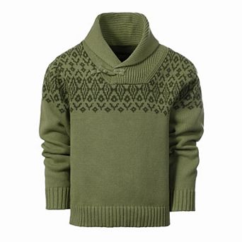 Gioberti Boy's 100% Cotton Pullover Knitted Sweater With Toggle Button Closure