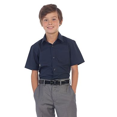 Gioberti Kids Short Sleeve Solid Dress Shirt