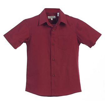 Gioberti Kid's Short Sleeve Solid Dress Shirt