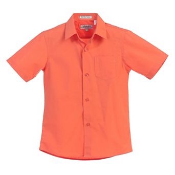 Gioberti Kid's Short Sleeve Solid Dress Shirt