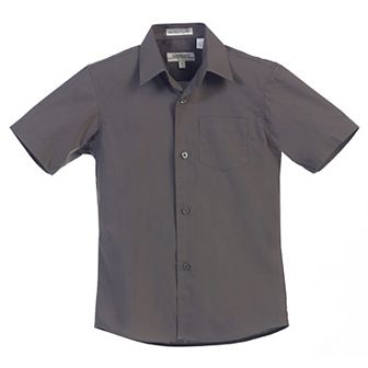 Gioberti Kid's Short Sleeve Solid Dress Shirt