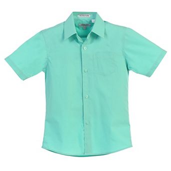 Gioberti Kid's Short Sleeve Solid Dress Shirt