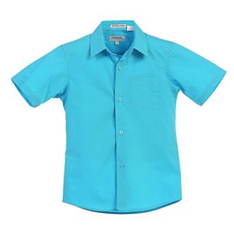 Gioberti Kid's Short Sleeve Solid Dress Shirt