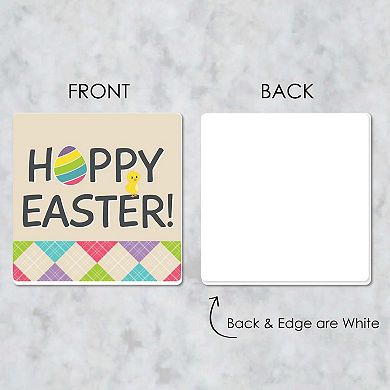 Big Dot Of Happiness Hippity Hoppity - Funny Easter Bunny Party Decor - Drink Coasters - 6 Ct