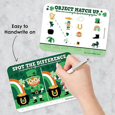 Big Dot Of Happiness Shamrock St. Patrick's Day 2-in-1 Activity Duo Games 20 Ct