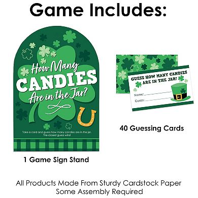 Big Dot Of Happiness Shamrock St. Patrick's Day How Many Candies Candy Guessing Game
