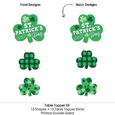 Big Dot Of Happiness Shamrock St. Patrick’s Day Party Centerpiece Sticks Table Toppers 15 Pc