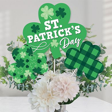 Big Dot Of Happiness Shamrock St. Patrick’s Day Party Centerpiece Sticks Table Toppers 15 Pc