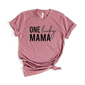 One Lucky Mama Short Sleeve Graphic Tee