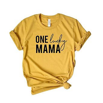 One Lucky Mama Short Sleeve Graphic Tee