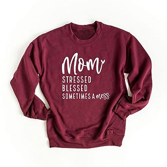 Mom Stressed Blessed Sweatshirt