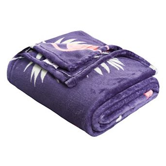 Holiday Navy Flamingo Design Micro Plush Throw Blanket