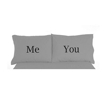 Micro Flannel 2 pc Exclusively Printed Luxurious Pillowcase - 21 x32" Queen - Greystone