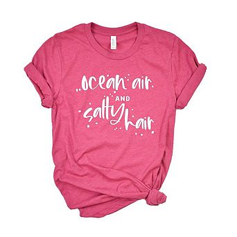 Ocean Air And Salty Hair Short Sleeve Graphic Tee
