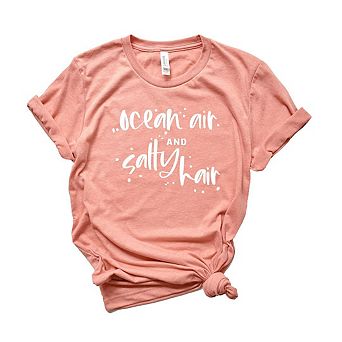 Ocean Air And Salty Hair Short Sleeve Graphic Tee