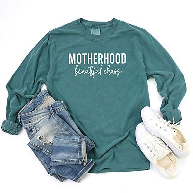 Motherhood Beautiful Chaos Garment Dyed Long Sleeve Tees