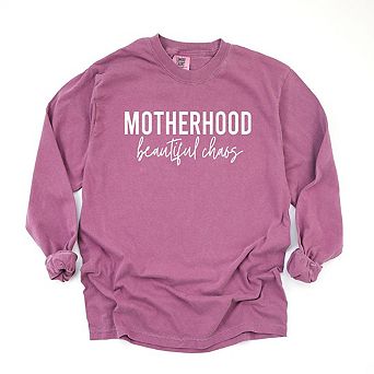 Motherhood Beautiful Chaos Garment Dyed Long Sleeve Tees