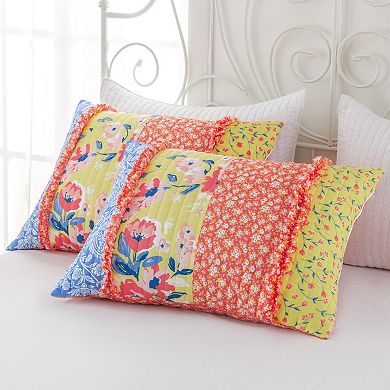 Skylar Ruffle-Embellished Pillow Sham - Standard 20x26", Calico