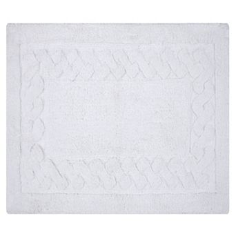 Chain Bath Rug Cotton Non Skid Back - 24x40", White