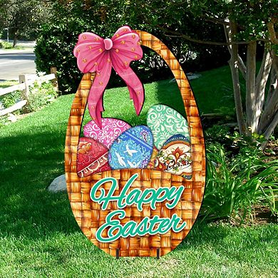 Easter Basket Outdoor Scene  By G. Debrekht