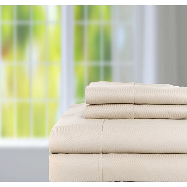 1000 Thread Count Herringbone Sateen Sheet Set 4Piece Queen 60x80