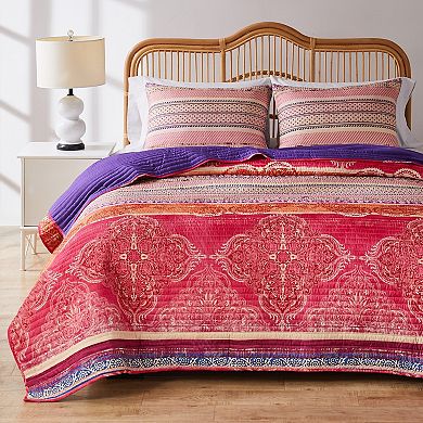 Greenland Home Aurora Reversible Pillow Sham - Standard 20x26", Blue