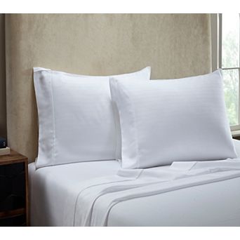 1000 Thread Count Herringbone Sateen Sheet Set - 4 pc - Queen 60x80", White