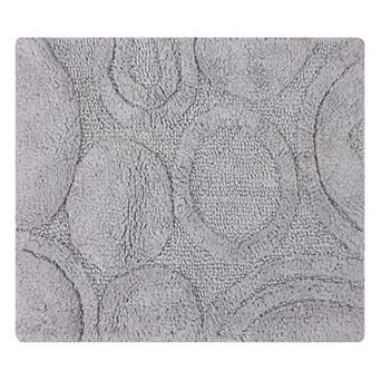 Orbit Bath Rug Cotton Non Skid Back - 24x40", Silver
