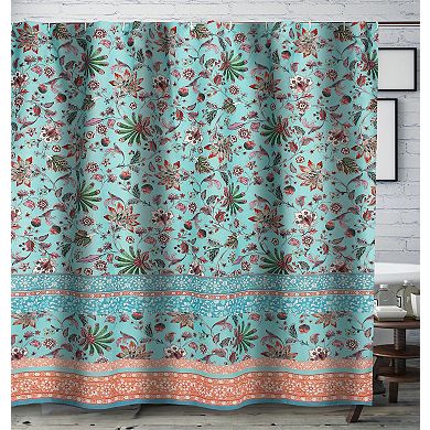 Barefoot Bungalow Audrey Bath Shower Curtain - Turquoise 72x72
