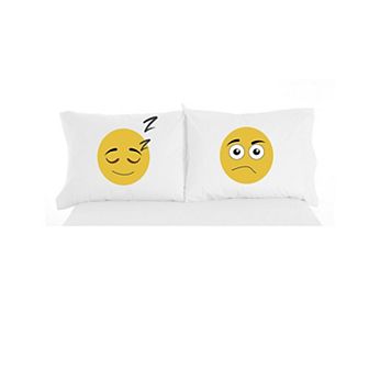 Micro Flannel High Quality 2 pc Exclusively Emoji Printed Luxurious Pillowcase