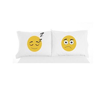 Micro Flannel High Quality 2 pc Exclusively Emoji Printed Luxurious Pillowcase