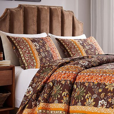 Greenland Home Audrey Pillow Sham - Standard 20x26", Chocolate