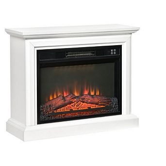 31 Inch Electric Fireplace Heater Dimmable Flame Effect And Mantel W/ Remote Control