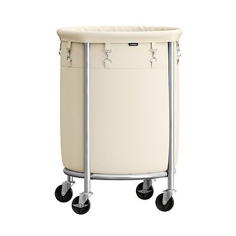 Laundry Basket With Casters, Rolling Laundry Hamper, 29 Gal