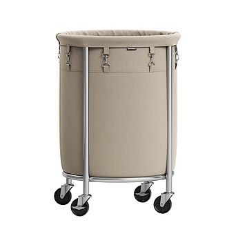 Laundry Basket With Casters, Rolling Laundry Hamper, 29 Gal