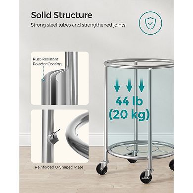 Laundry Basket With Casters, Rolling Laundry Hamper, 29 Gal