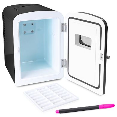 Nostalgia Electrics Retro Personal Warming & Cooling Refrigerator with Dry Erase Door & Carry Handle