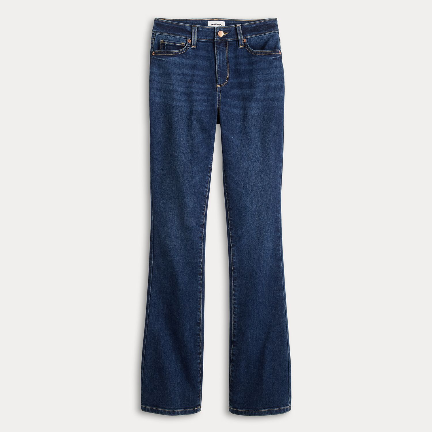 Sonoma Plus Size Curvy BootCut Mid Rise Stretch Jeans Womens Plus 24WS Blue NWT