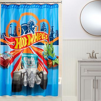 Hot Wheels Racer City Print Shower Curtain
