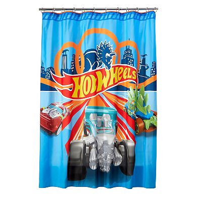 Hot Wheels Racer City Print Shower Curtain