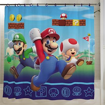 Nintendo Super Mario Bros Classic Level Shower Curtain