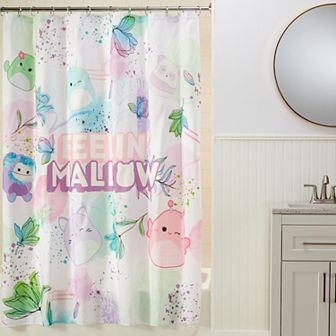 Squishmallows Pastel "Feeling Mallow" Shower Curtain