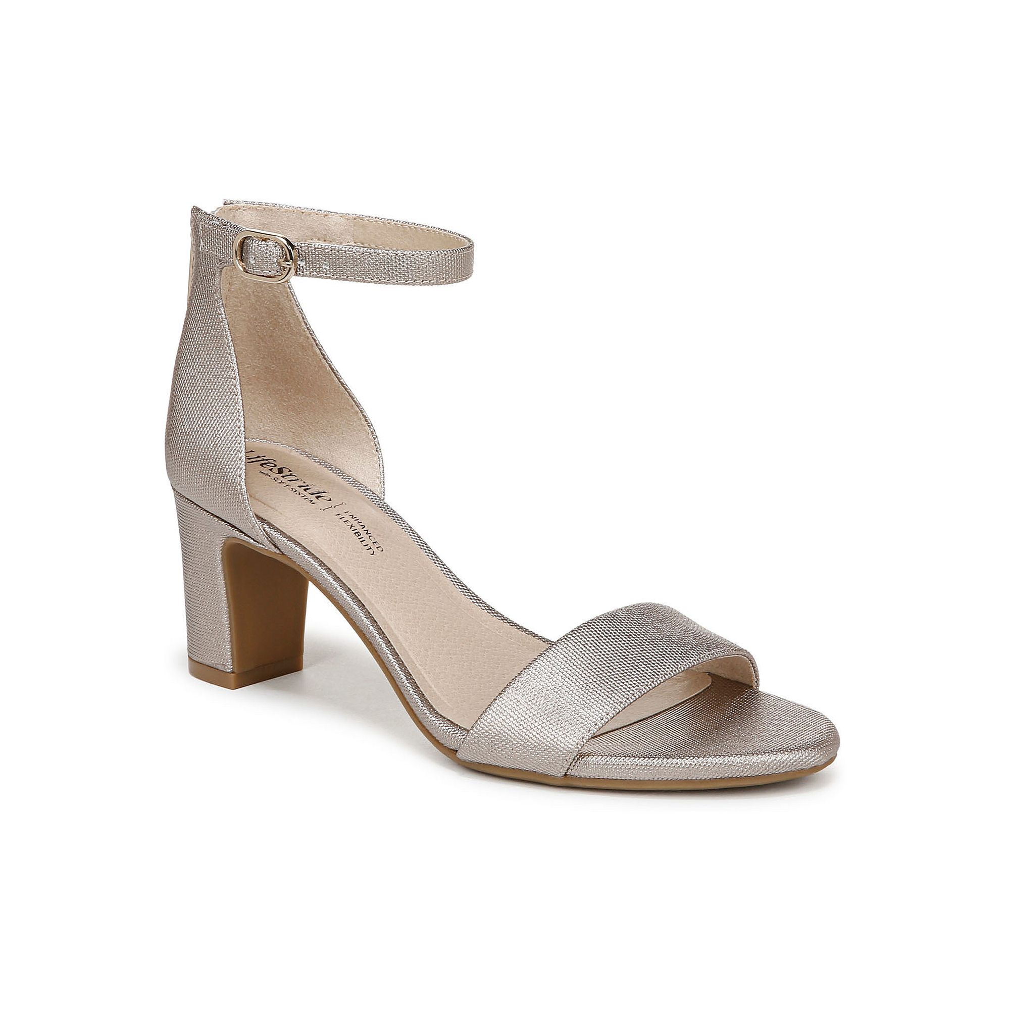 LifeStride Florence Womens Ankle Strap Pumps, Size: 6 Wide, Bronze