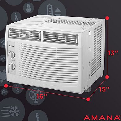 Amana 5,000 BTU 115V Window-Mounted Air Conditioner with Mechanical Controls