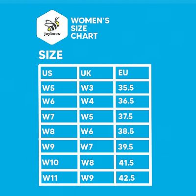 Kohls shoe size chart women's hot sale