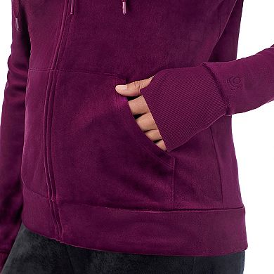 Women's Cuddl Duds® Stretch Velour Full-Zip Hoodie